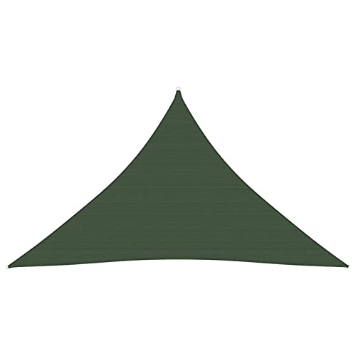 Mogou Sun sail, privacy screen, balcony, sun protection, sun protection awning, rain protection balcony, side awning, privacy screen terrace, 160 g/m² dark green, 4 x 4 x 5.8 m HDPE