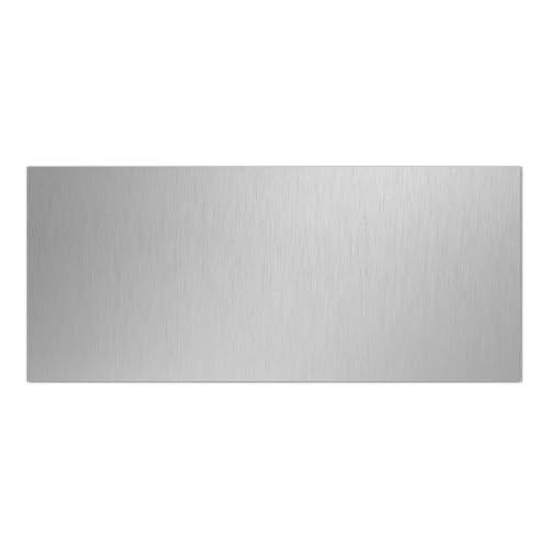 Uxney Hoja de acero inoxidable, 2 x 8 pulgadas, calibre 14 (2 mm) de grosor, placas de metal de acero inoxidable 430 para bricolaje, joyería, electricidad, reparación, industrial (1 unidad)