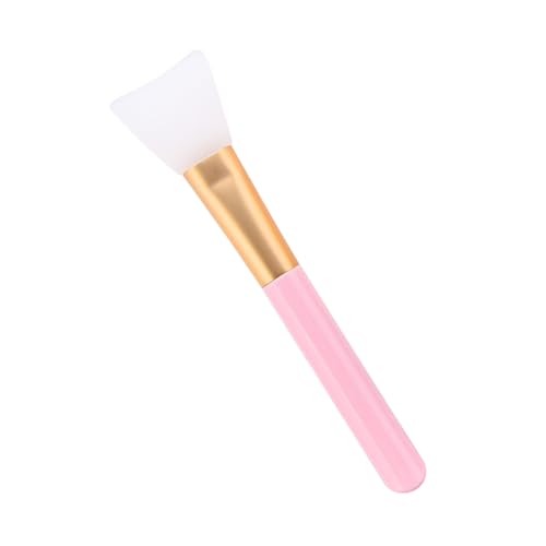 MUSISALY Brocha de Maquillaje Profesional Firme de Silicona Mango de Madera Rosa para Aplicar Mascarillas de Barro y Arcilla Color Aleatorio Adecuado para Mujer
