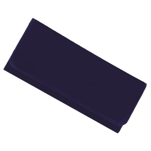 SAFIGLE Organizador de Joyas Enrollable de Viaje de Gamuza Sintética Azul Oscuro Portátil y Multifuncional para Anillos Pendientes y Collares Estuche Compacto y Ligero para