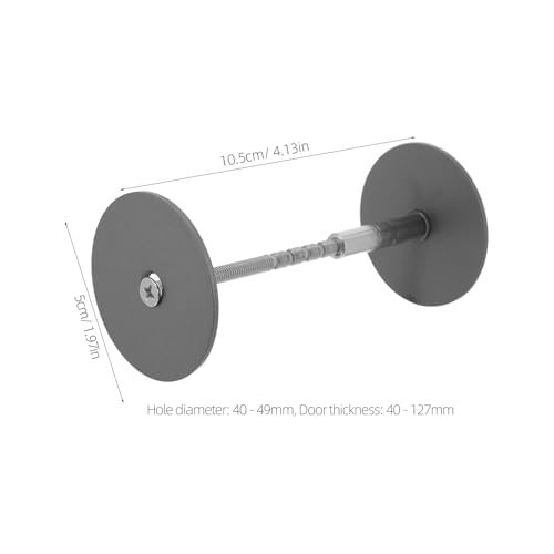 Placa de cubierta de cerrojo Gadpiparty en acero inoxidable gris compatible con varias puertas 3