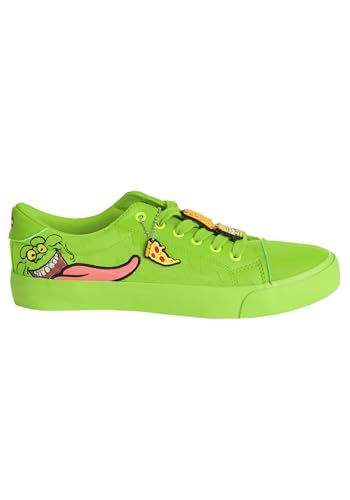 Ghostbusters Slimer Adult Sneakers - Faux Leather & Suede Shoes with Embroidered Details & Removable Charms4