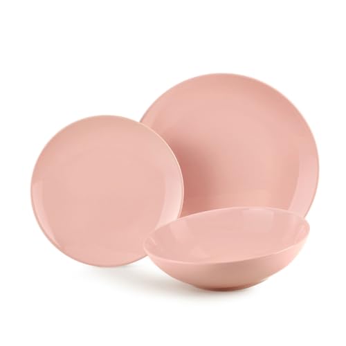 Servizio piatti Carioca rosa 18 pz Fade Maison