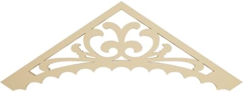 36"W x 12"H x 1 1/2"P (8/12) Pitch Genova Signature Urethane Gable Pediment, Primed Tan