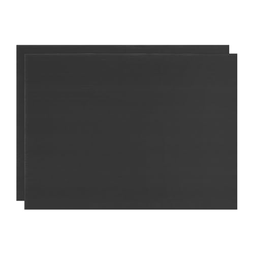 M METERXITY 2-Pack de Láminas de Plástico Corrugado, 20 Cm X 30 Cm Cartel Corrugado en Blanco Impermeable para Letreros de Jardín de Venta de Garaje/Oficina/Aula/Fiesta [3mm Grosor, Negro]