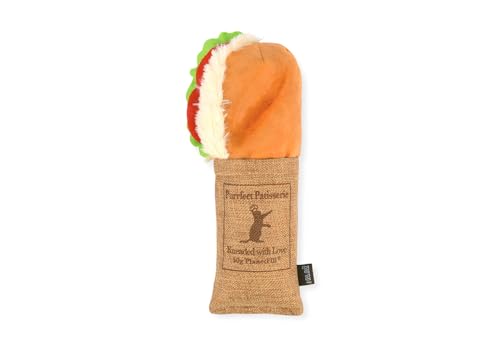 P.L.A.Y. Cute Cat Toys - Feline Frenzy Interactive Kicker Toy, Sandwich Food Themed Catnip Filled Toy, Great for Adult Cats and Kittens - Double Stitched, Recycled Materials, Crinkles (Tuna Baguette)