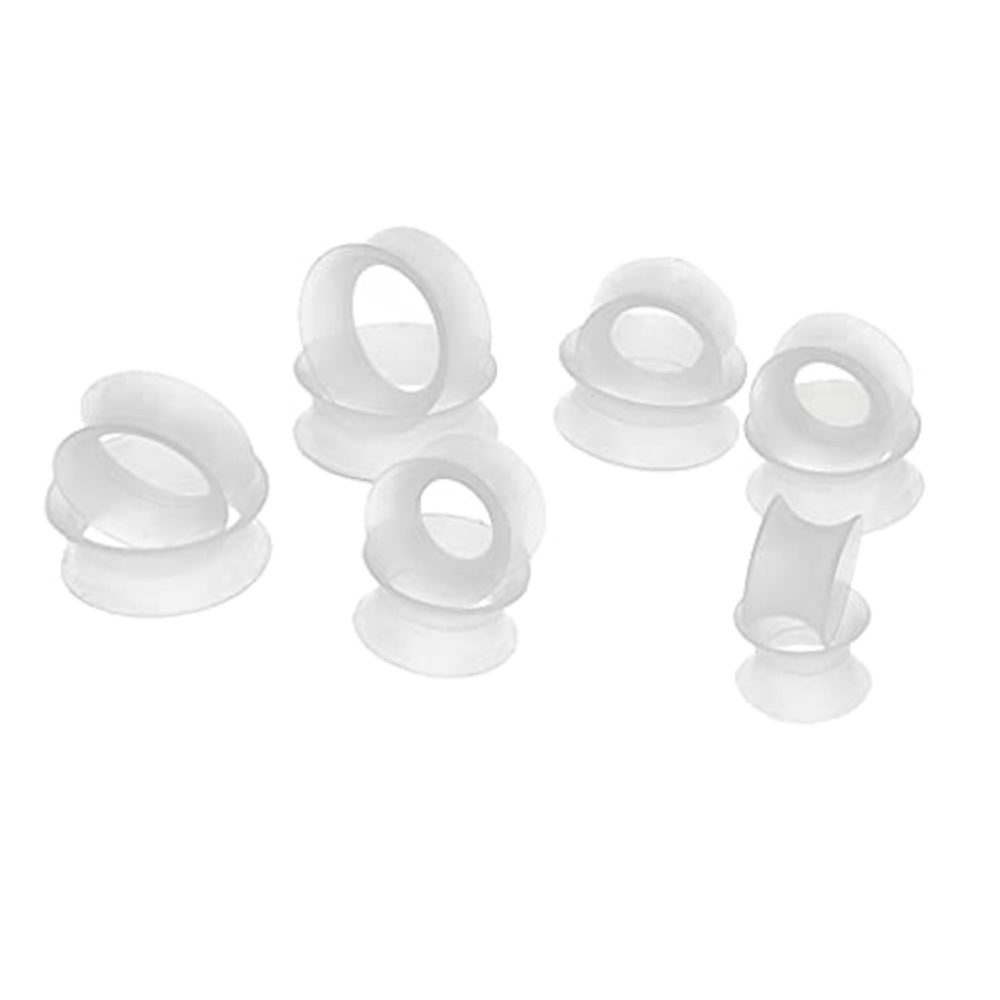 7 Pairs Flexible Silicone Ear Gauges Thin Soft Plugs