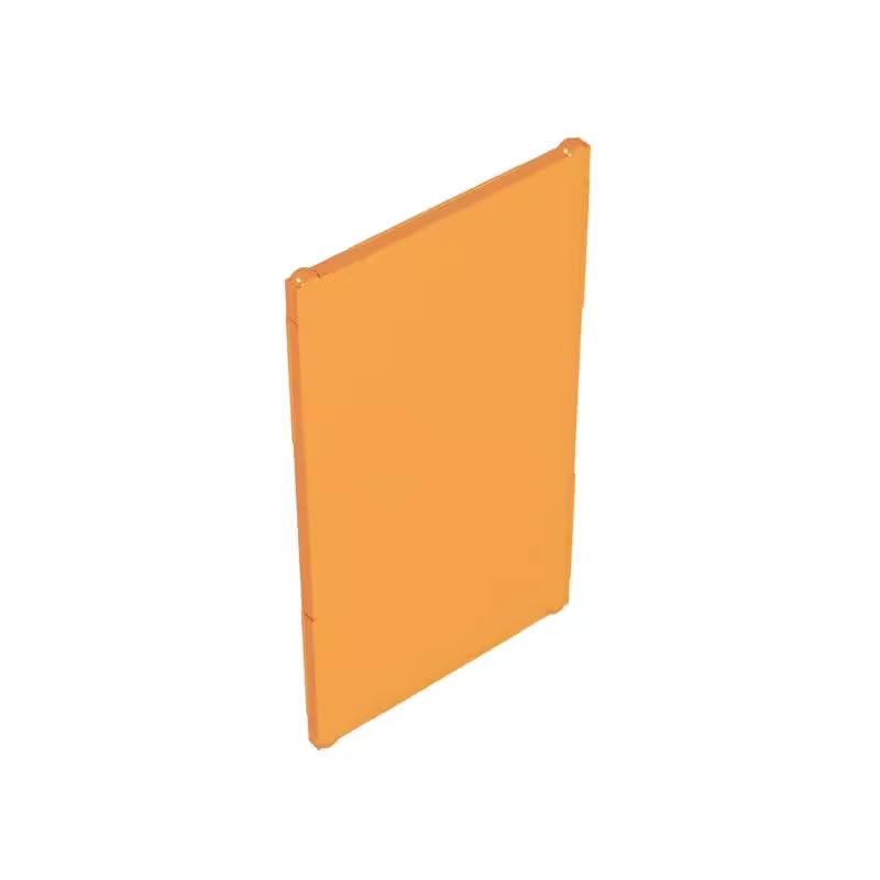 Gobricks 60803 Door Glass for Window 1x4x6 50 Pieces GDS-877 Compatible with Lego Building Blocks Color:Trans Orange