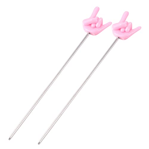 KICHOUSE Upgrade Your Baking: 2pcs Stainless Steel Cake Testers Bread Tester Comfortable Palm Pattern Grip