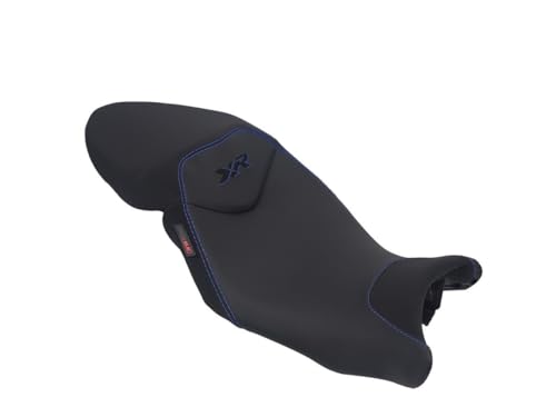 Housse de selle BMW S1000XR 2015-2019 de qualité supérieure noire et bleue