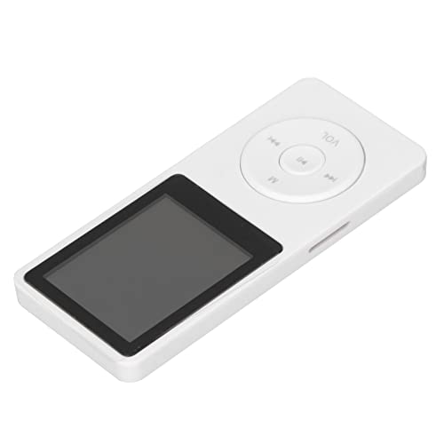 MP3プレーヤー、多機能ポータブル充電式バッテリー使いやすいMP3ミュージックプレーヤー画像用画像用音楽用ビデオ用(白い)