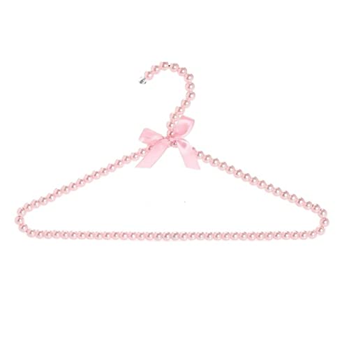 Psivika 10 Grucce In Plastica Con Perline E Fiocco, Eleganti E Antiscivolo, Per Abiti E Gonne, Regalo Per Armadio