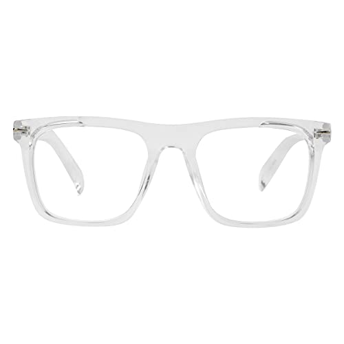 Image of JOVAKIT Square Frame Glasses for Women Men Non-prescription Clear Lens Eyeglasses Anti-Blue Light Lens Eyewear