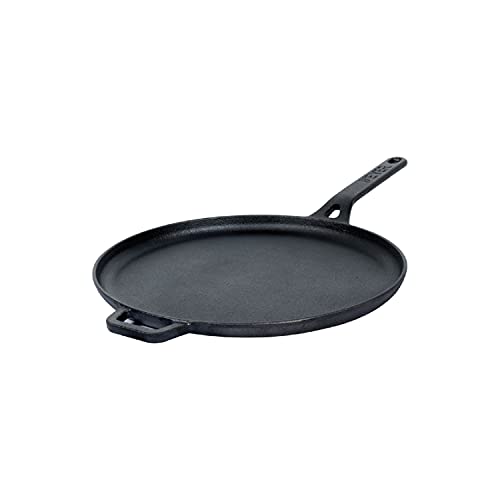 Meyer Induction Base Cast Iron Tawa, 28 cm, Black, 1 Piece Meyer Induction Base Cast Iron Tawa, 28 cm, Black, 1 Piece
