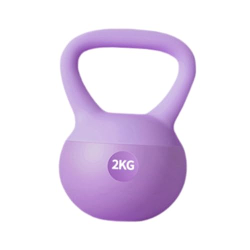 perfk Pesa rusa suave para Fitness, Mango antideslizante, equipo deportivo, entrenamiento de fuerza, pesa rusa para deportes, sentadillas domésticas, PÚrpura