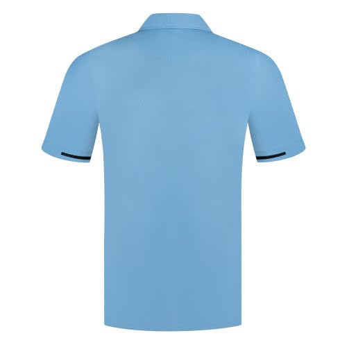 United Attire Baseball Umpire Shirt (Short Sleeve, Blue with Black Stripe, Large)