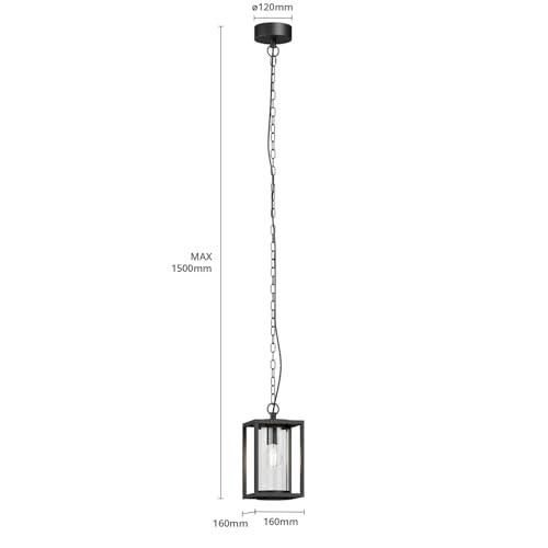 Lucande Lampada A Sospensione Da Esterno Ferda, 25 Cm, Antracite, IP44 - 7