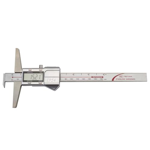 Calibrador digital de profundidad gancho 6 pulgadas acero inoxidable miniatura 1