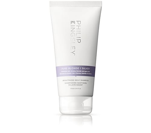 Philip Kingsley | Pure Blonde/Silver Purple Brightening Shampoo | Colour Correcting Shampoo for Blonde, Silver, Grey Platinum Bleached, Brassy Hair | For Orange Brassiness and Yellow Tones | 170ml