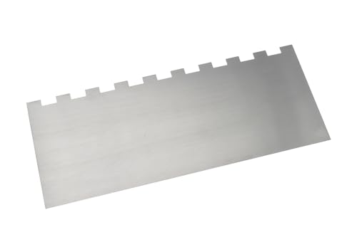 Hustar Cake Scraper Smoother 10 inch, Stainless Steel Metal Icing Smoother for Tall Cake Decorating #2 Stripe Edge Layering