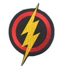 Hero Flash Lightning Bolt Logo Military Patch Fabric Embroidered Badges Patch Tactical Stickers for Clothes with Hook & Loop
