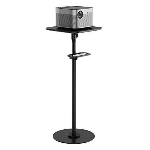 Image of Mount-It! Dual Use Projector Stand, 2 Mounting Options: 1/4" Screw and Platform Portable Projector Stand For Mini Projectors Adjustable Height Floor Stand 13.2 lb load, For Home, Office, Studio, DJs