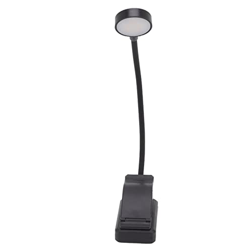 Omabeta Luz de Libro Recargable por USB Portátil, Lámpara de Escritorio LED, Luz de Lectura con Abrazadera/soporte con 3 Temperaturas de Color para Exhibición de Producción en la Habitación de los