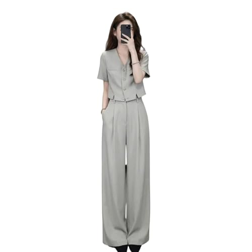 Pantalones palazzo y camiseta de manga corta que solucionan el calor