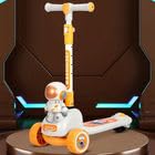 STOFFIER GARTEN Astronaut Kick Scooter for Kids Age 3+ Years Foldable Skate Scooter Cycle with LED Wheels & Adjustable Height Kick Scooter for Kids Boys Girls - Multicolor