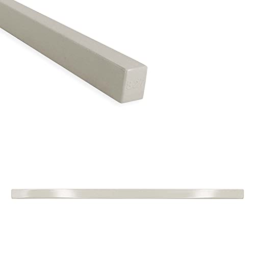 Super Big Clearance! Questech Square Tile Trim, 1/2 x 12 inch Flat Pencil Decorative Tile Edge Liner, Polished Gray, 6 Pack