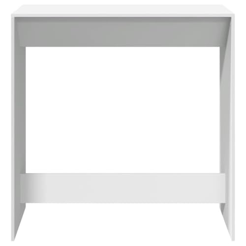 Moderna mesa alta de madera blanca con acabado elegante de bar 5