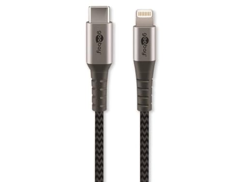 Goobay Cavo Lightning Apple - Certificato Mfi - Cavo Tessile Premium Extra Robusto Con Spine In Metallo - Da Usb-C A Lightning - 2 M