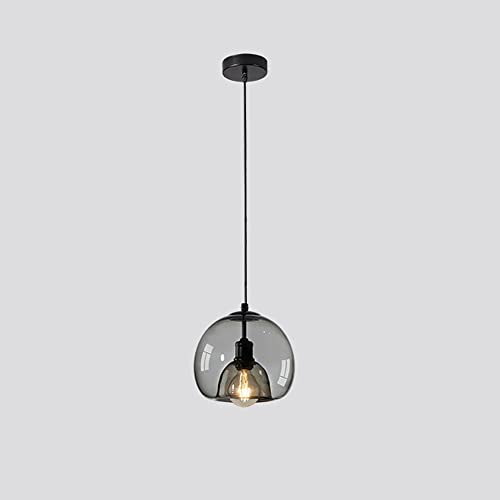 Lumière suspendue de luxe industrielle E27 avec nuance en verre pour salon et restaurant