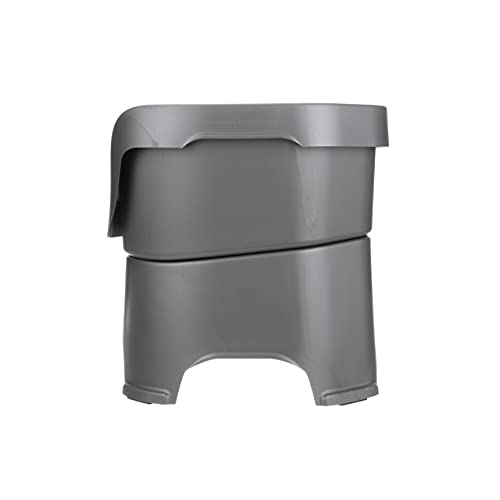 Neater Feeder Deluxe Large Dog (Gunmetal Grey) - The Mess Proof Elevated Bowls No Slip Non Tip Double Diner Stainless Steel Food Dish With Stand #TOP6