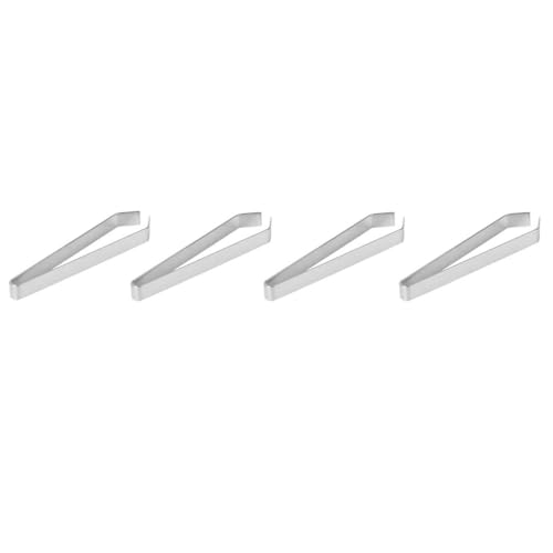 LABRIMP Set 4 Pinzette in Acciaio Inox per Lische di Pesce, Pinze da Cucina Punta Obliqua, Strumenti di Precisione per Rimuovere Lische e Piume, Utensili per Frutti di Mare ad Uso