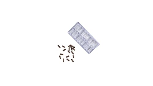 18-Well Oval Pill Mold Polycarbonate Chocolate Molds Pill Mold for Supplements Suppository PC Plastic Chocolate Mold for DIY