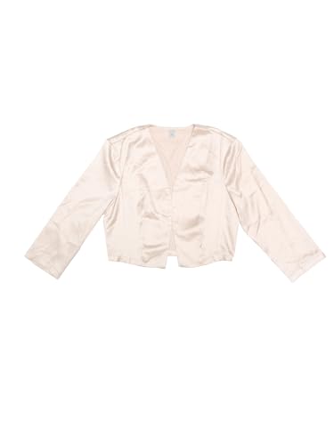 Image of Allegra K Satin Cardigan for Women's 3 /4 Sleeve Open Front Cropped Office Work Bolero Shrug