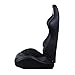 2 Pieces Universal Racing Seats with Dual Lock Sliders, 1 Pair PVC Leather Bucket Seats for Cars, Adjustable Car Seats, Driver and Passenger Side (Black 12)