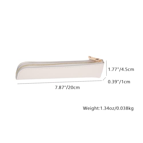 Image of Slim Pencil Case Small Pencil Pouch Pen Case (Beige /FL)