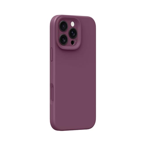 Coque iPhone 15 Pro silicone anti trace de doigt violet mat sans fil
