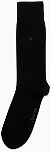 Calvin Klein Mens Dress Socks - 1 Pair Egyptian Cotton Blend with Comfort Stay-Up Cuff - Soft, Breathable & Smooth Crew Socks4