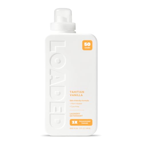 Loaded Laundry Detergent Luxury Cologne & Perfume Scented | 50 Loads | Vanilla & Cashmere | Skin-Friendly & Plant-Based | Made in USA | 32 oz