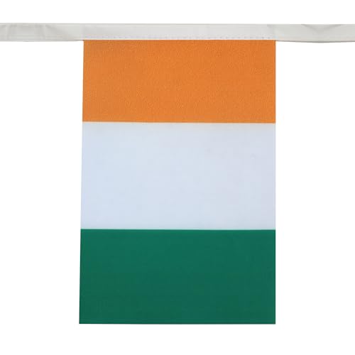 Image of AZ FLAG Ivory Coast 6 meters BUNTING Flag 20 flags 9'' x 6'' - Ivorian STRING flags 15 x 21 cm