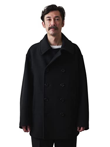 (STEVEN ALAN) <Steven Alan> HEAVY MELTON PEA COAT/ピーコート 81251390681 0950 BLACK(09) M