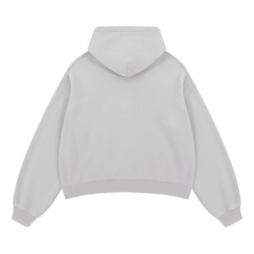 VFIVE UNFOUR Loose Short Wide Version Fleece Worn Out Hooded Thick Warm Hoodies Sweatshirt Men Fashion Pullovers2