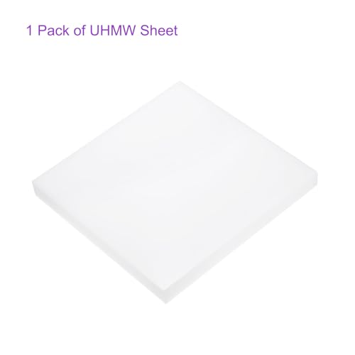 Image of DMiotech 8 x 8 x 1 Inch Plastic UHMW Sheets, Ultra High Molecular Weight Polyethylene, Opaque White Polyethylene Board for Automotive, Chemical, Manufacturing, DIY Home Kitchen