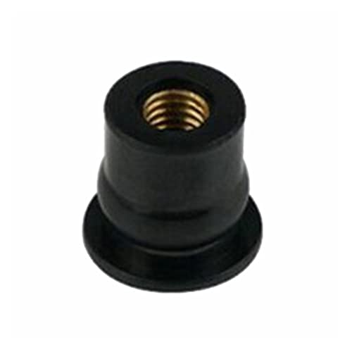 Tuercas de goma M6 antivibración en neopreno para fijar pantallas de moto firmemente