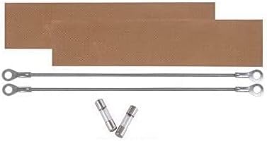 2 Kits Replacement Elements for Impulse Sealer Pfs-400 16"(2 Heating Elements 5mm +2 Teflon Sheets + 2 Fuses)