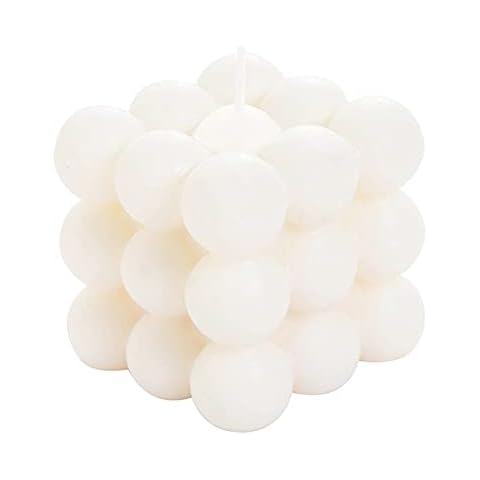 1pcs Bubble Candle Cute Soy White Candles Scented Candles Freesia, Danish Pastel Room Decor Boho Decor Ideal with Pampas Grass Dried Faux Bum Vase Donut Vase, Living Room Bedroom Decor Aesthetic Cover
