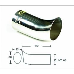 embout d'échappement universel look DTM 90 x 75 mm anschluss35–66 mm